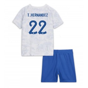 Baby Fußballbekleidung Frankreich Theo Hernandez #22 Auswärtstrikot WM 2022 Kurzarm (+ kurze hosen)